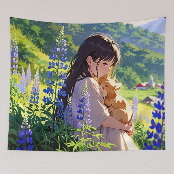 Item preview, Scene of cute lupines. designed and sold by PatDoArt.