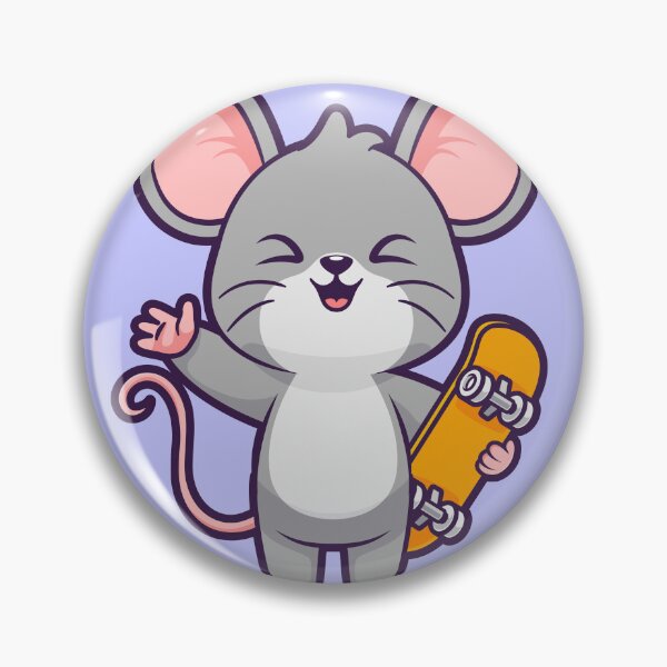 Item preview, Cute Mouse Playing Skateboard Cartoon Vector Icon Illustration designed and sold by hjian8219.