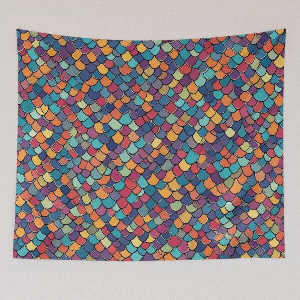 Item preview, Abstract Colorful Dragon Scales Pattern designed and sold by calibrit.