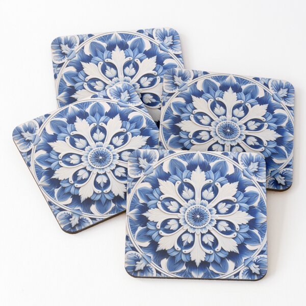Item preview, Blue and white print design designed and sold by Bouchey.