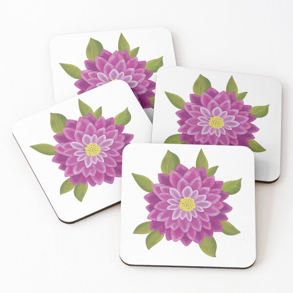 Item preview, Dahlia flowers pink designed and sold by Fern and Quill.