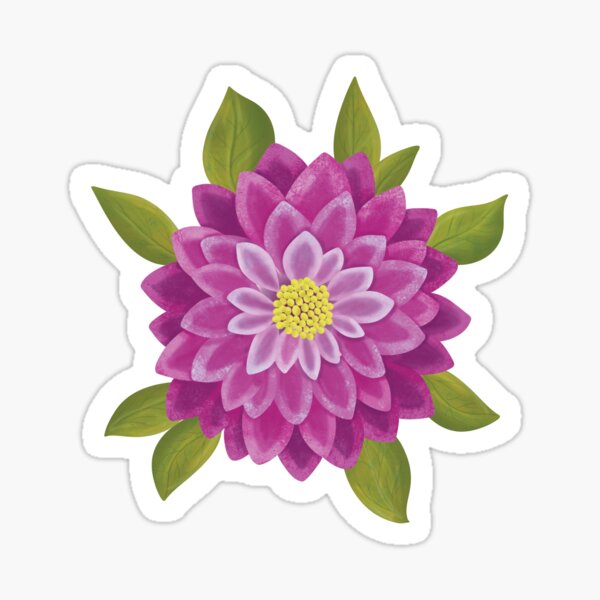 Item preview, Dahlia flowers pink designed and sold by Fern and Quill.