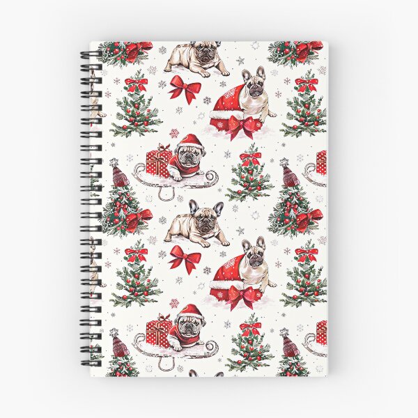 Item preview, Cute christmas dogs in red-black colors in christmas tree background designed and sold by fuzzyfox.