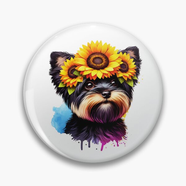 Item preview, Affenpinscher Wearing Sunflower Crown designed and sold by TheAnimalZ00.