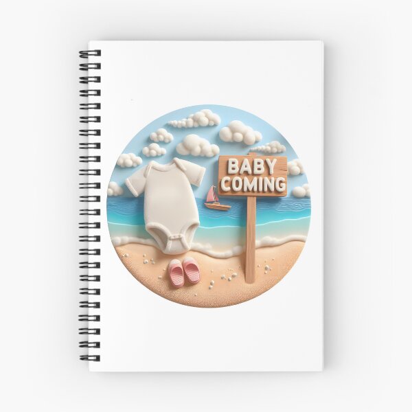 Item preview, Beach Baby Coming Announcement - Coastal Themed Birth Announcement designed and sold by StyLeHi.