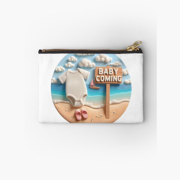 Item preview, Beach Baby Coming Announcement - Coastal Themed Birth Announcement designed and sold by StyLeHi.