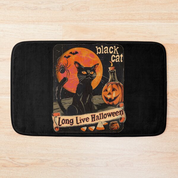 Item preview, Long Live Halloween - Black Cat with Pumpkin Design designed and sold by trendyzcom.