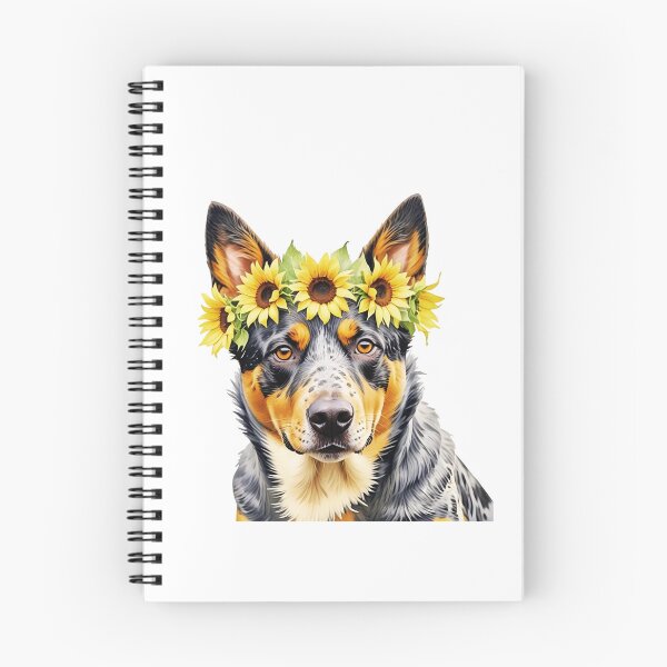Item preview, Australian Cattle Dog Wearing Sunflower Crown designed and sold by TheAnimalZ00.