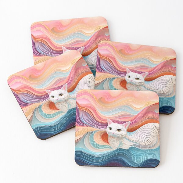 Item preview, “Feline dreams in the Wavyverse” designed and sold by Tecno-Art-Land.