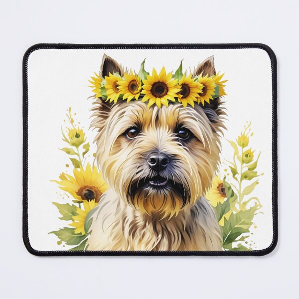 Item preview, Cairn Terrier Wearing Sunflower Crown designed and sold by TheAnimalZ00.