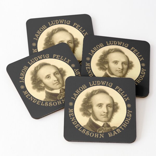 Item preview, Jakob Ludwig Felix Mendelssohn Bartholdy - Vintage Design - Old Gold - RB designed and sold by GrandArtists.