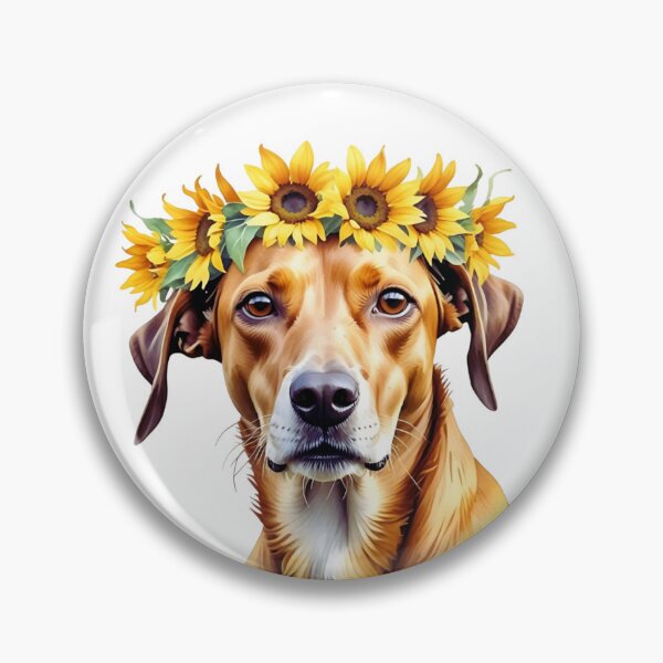Item preview, Azawakh Dog Wearing Sunflower Crown designed and sold by TheAnimalZ00.
