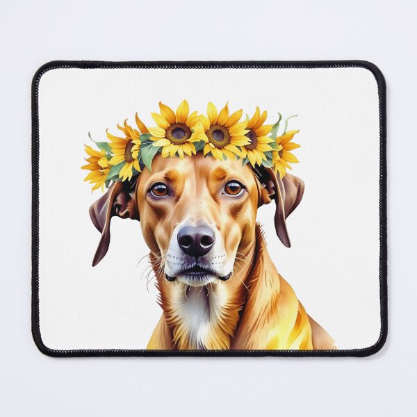 Item preview, Azawakh Dog Wearing Sunflower Crown designed and sold by TheAnimalZ00.