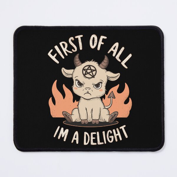 Item preview, Cute Demon Goat Im A Delight designed and sold by CheekyBanterCo.