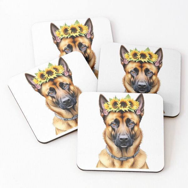 Artikelvorschau, Belgischer Malinois mit Sonnenblumenkrone entworfen und verkauft von TheAnimalZ00.