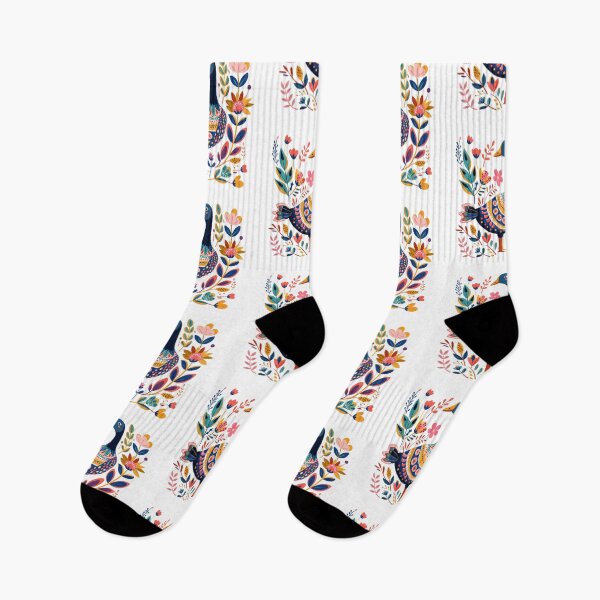 Item preview, Colorful illustration of a decorative duck surrounded by vibrant, stylized flowers and foliage. designed and sold by primtawan.