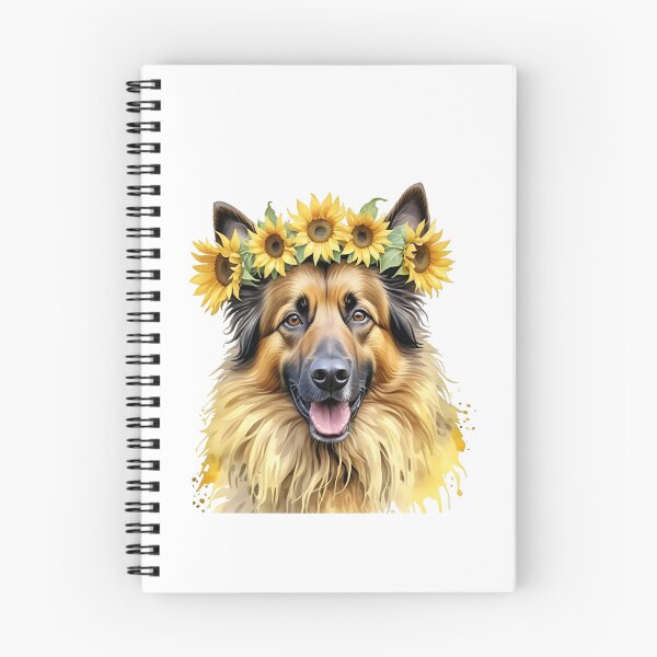 Item preview, Belgian Tervuren Wearing Sunflower Crown designed and sold by TheAnimalZ00.