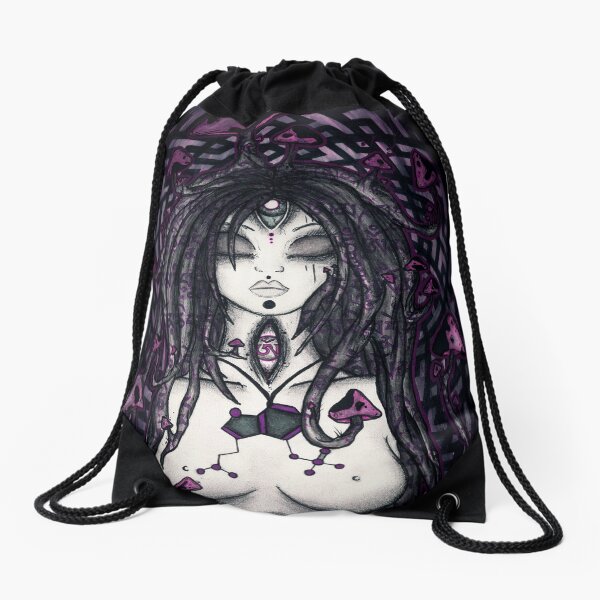 Merge- Purple Drawstring Bag
