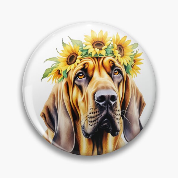 Artikelvorschau, Bluthund mit Sonnenblumenkrone entworfen und verkauft von TheAnimalZ00.