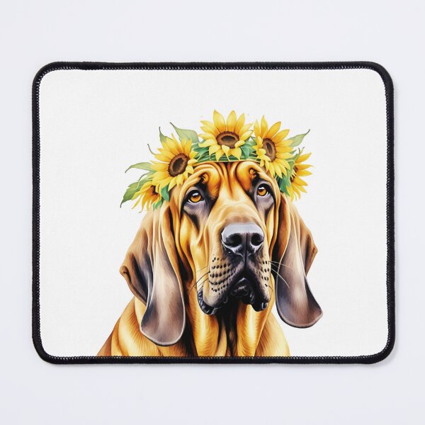 Artikelvorschau, Bluthund mit Sonnenblumenkrone entworfen und verkauft von TheAnimalZ00.