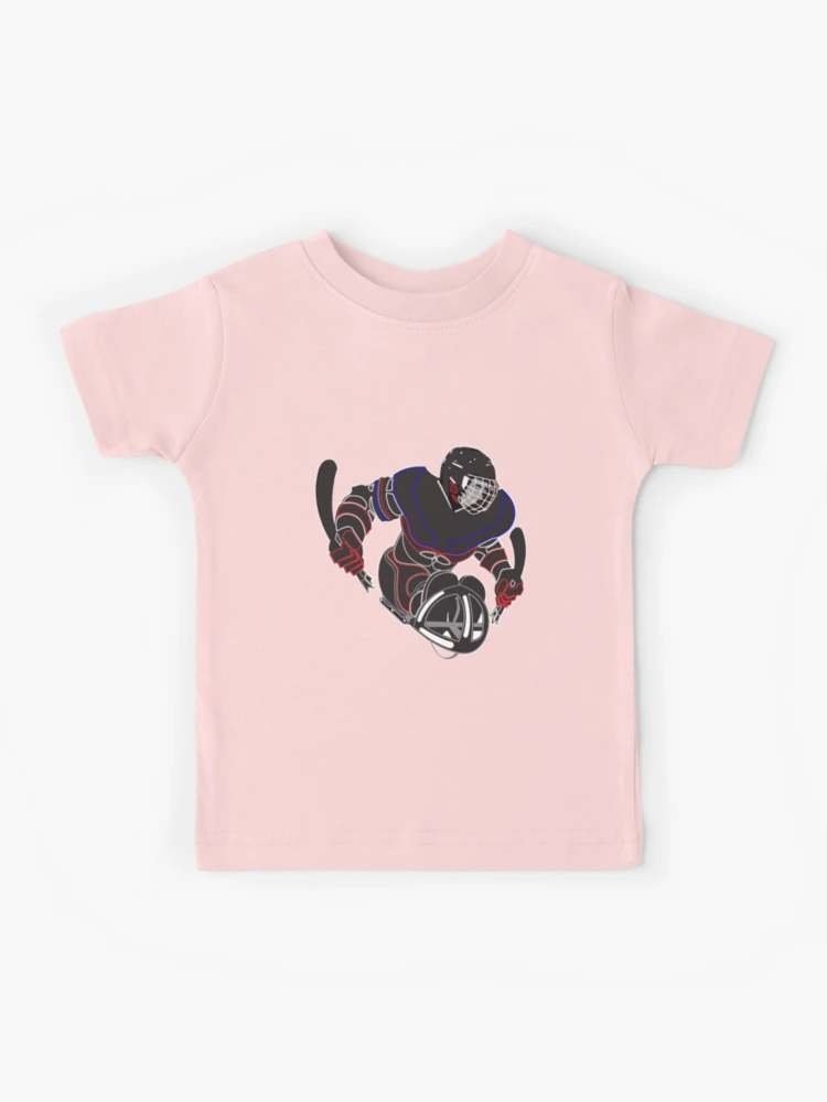 Neon Sled Hockey Player