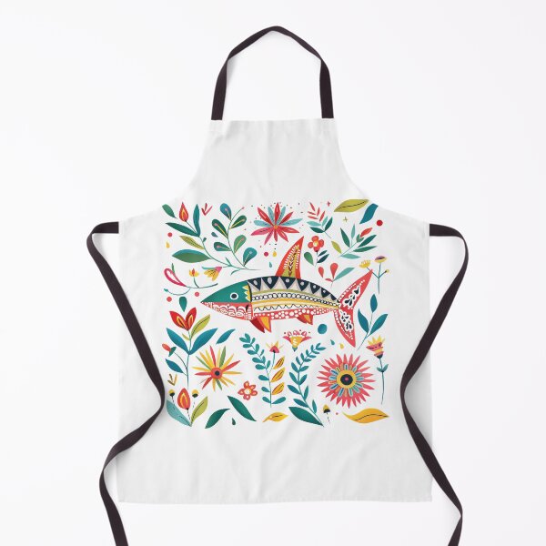 Item preview, Colorful vibrant fish surrounded by various intricate floral patterns creating a lively, festive design. designed and sold by primtawan.