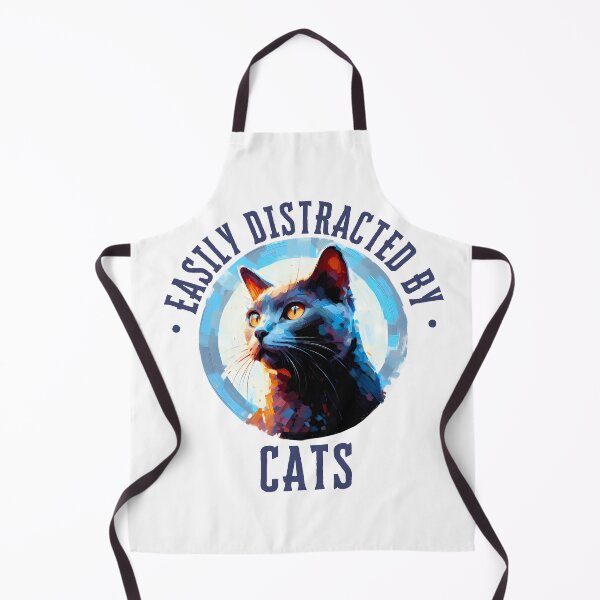 Item preview, Easily Distracted By Cats | Cute Black Cat designed and sold by Chic-Fun.