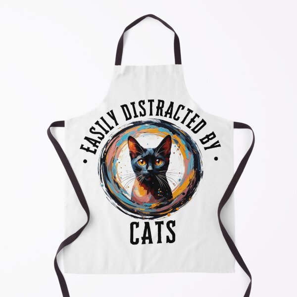 Item preview, Easily Distracted By Cats | Artistic Black Cat designed and sold by Chic-Fun.