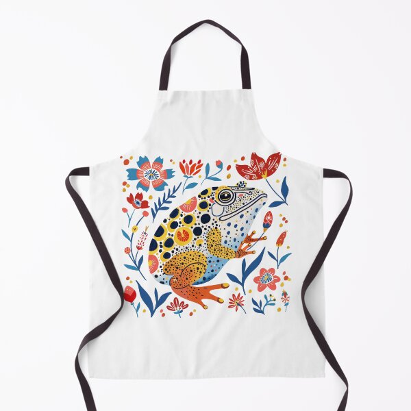 Item preview, Whimsical illustrated frog with vibrant floral background, showcasing playful colors and intricate patterns in a nature-themed design. designed and sold by primtawan.