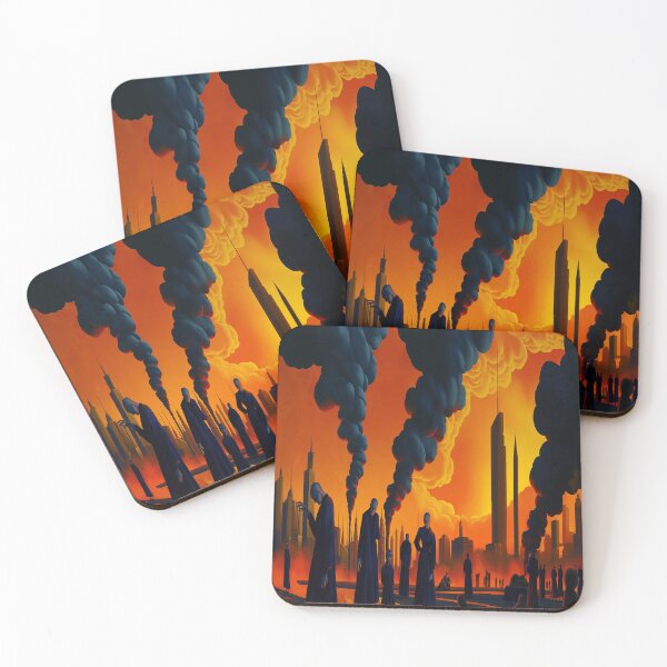 Item preview, Dystopian Cityscape at Dusk designed and sold by grahamlori.