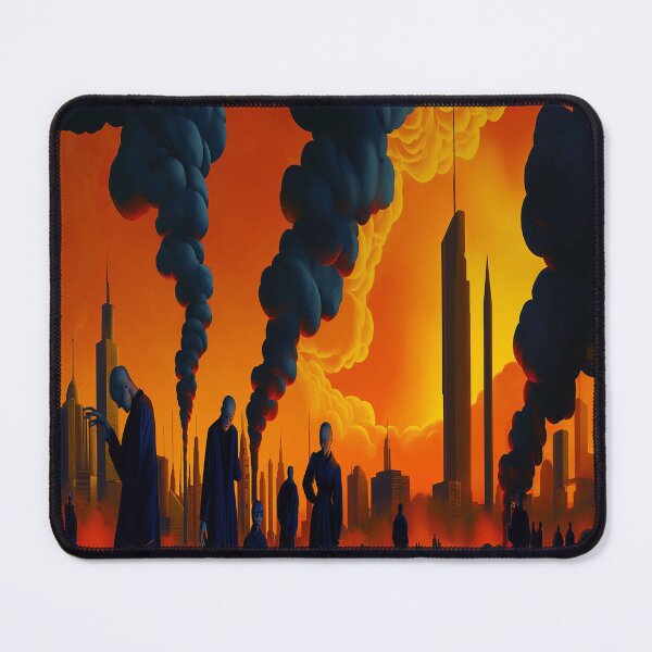 Item preview, Dystopian Cityscape at Dusk designed and sold by grahamlori.