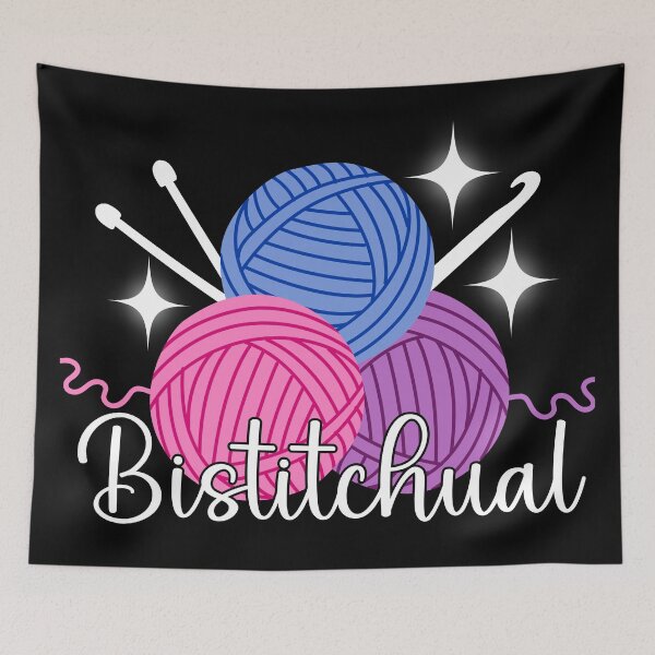 Item preview, Bistitchual - knitting and crocheting yarn lover designed and sold by EvergreenWhimsy.