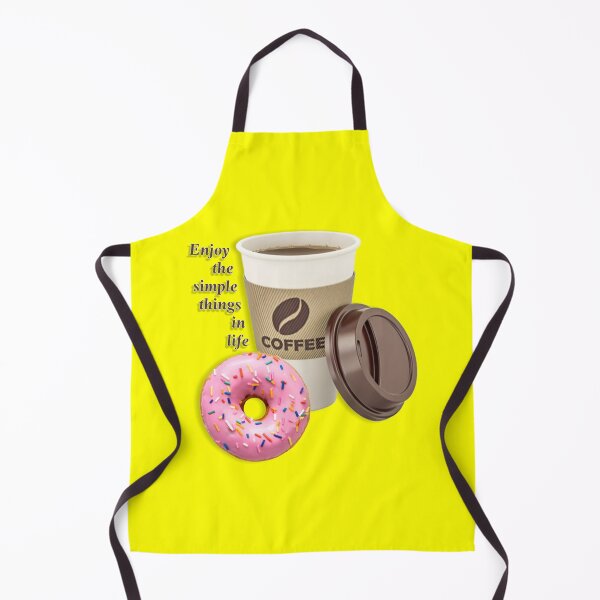 Item preview, COFFEE AND DONUT - #FFFF00 designed and sold by Marlon Oseguera.