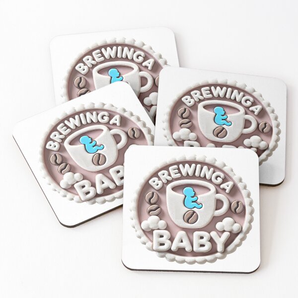 Item preview, Brewing a Baby Announcement - Coffee Themed Baby Announcement designed and sold by StyLeHi.