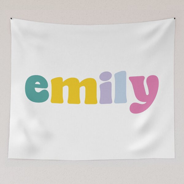 Item preview, Emily - Custom name on colorful block font designed and sold by To the Lua.