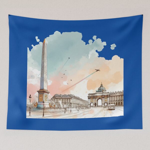 Item preview, Paris Concorde 3D Sketch Artwork,  designed and sold by PaintMeWorld.