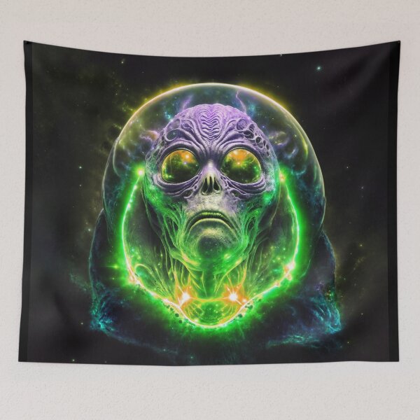 Item preview, Alien galáctico DMT - Púrpura y verde designed and sold by FreemanDan Art.