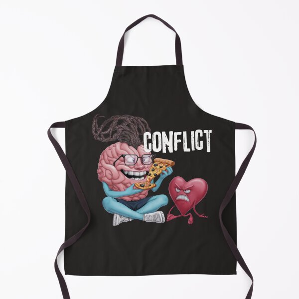 Item preview, Brain Eating Pizza and Angry Heart designed and sold by Playful Strokes pom@pom.