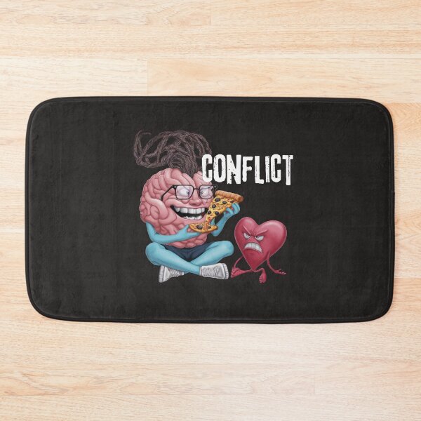 Item preview, Brain Eating Pizza and Angry Heart designed and sold by Playful Strokes pom@pom.