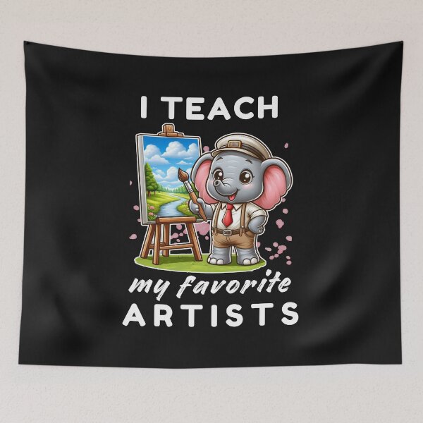 Item preview, I teach my favorite artists Cute elephant teacher designed and sold by Oz64.