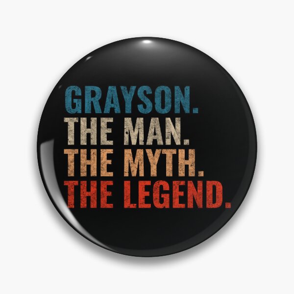 Item preview, Grayson The Man The Myth The legend Grayson Name Retro 70s distress designed and sold by Teelogic.