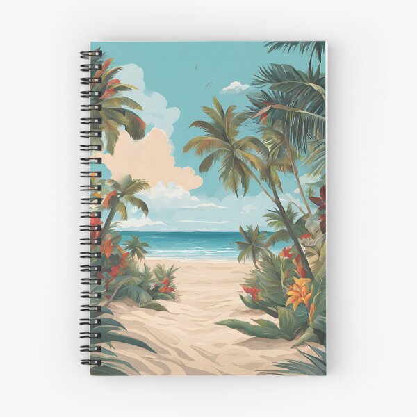 Item preview, Tropical Beach Entrance With Flowers And Palms designed and sold by SeaStarAlex.