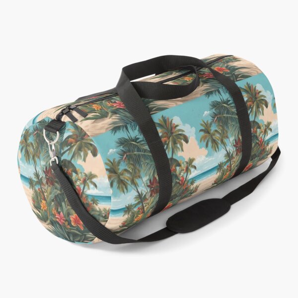 Item preview, Tropical Beach Entrance With Flowers And Palms designed and sold by SeaStarAlex.