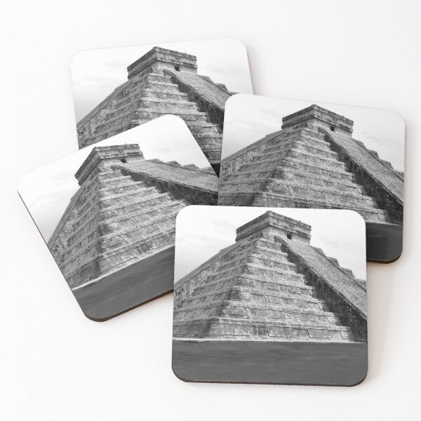Item preview, Black and White Aztec Tlachihualtepetl Pyramid designed and sold by Bunmigraphics .