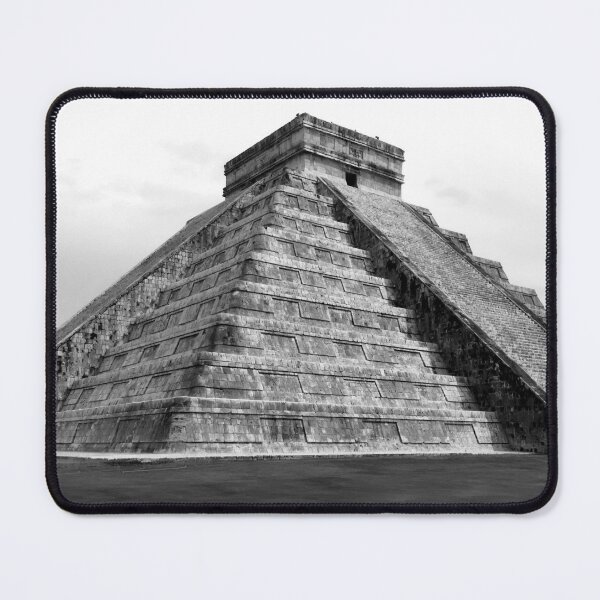 Item preview, Black and White Aztec Tlachihualtepetl Pyramid designed and sold by Bunmigraphics .