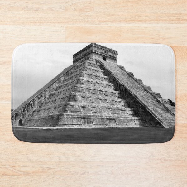 Item preview, Black and White Aztec Tlachihualtepetl Pyramid designed and sold by Bunmigraphics .
