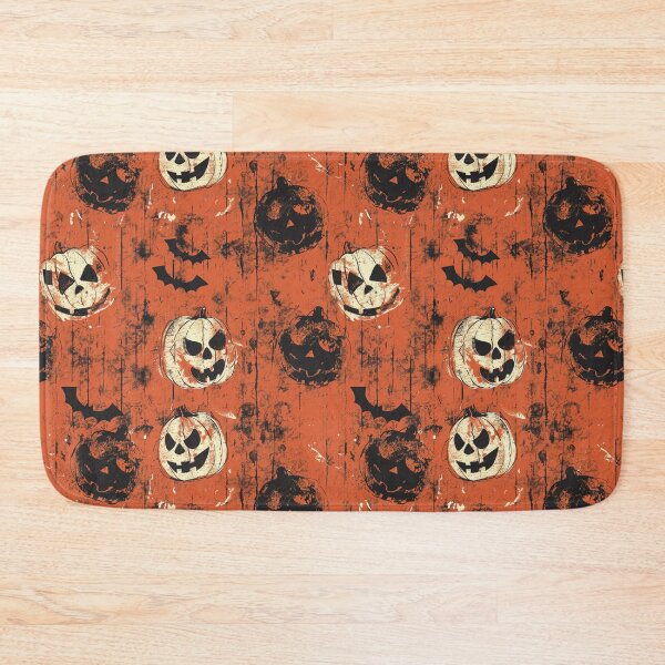 Item preview, Grunge Halloween Evil Pumpkins and Bats on Decadent Background designed and sold by AgathaZolastore.