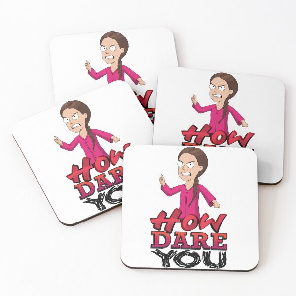 Item preview, Cartoon Greta Thunberg How Dare You  designed and sold by MariaPencilArt.