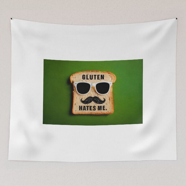 Item preview, Gluten Hates Me - Funny Gluten-Free Awareness Design designed and sold by Colorful-Garden.