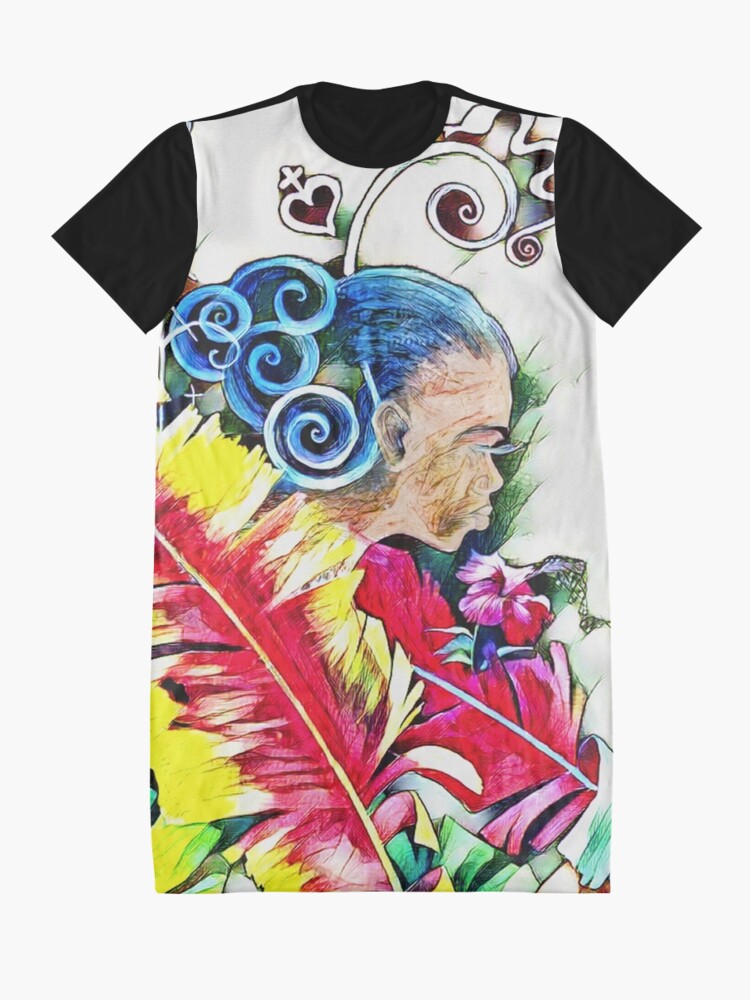 Alternate view of Wind - Haitian Island Spirits 02 Graphic T-Shirt Dress